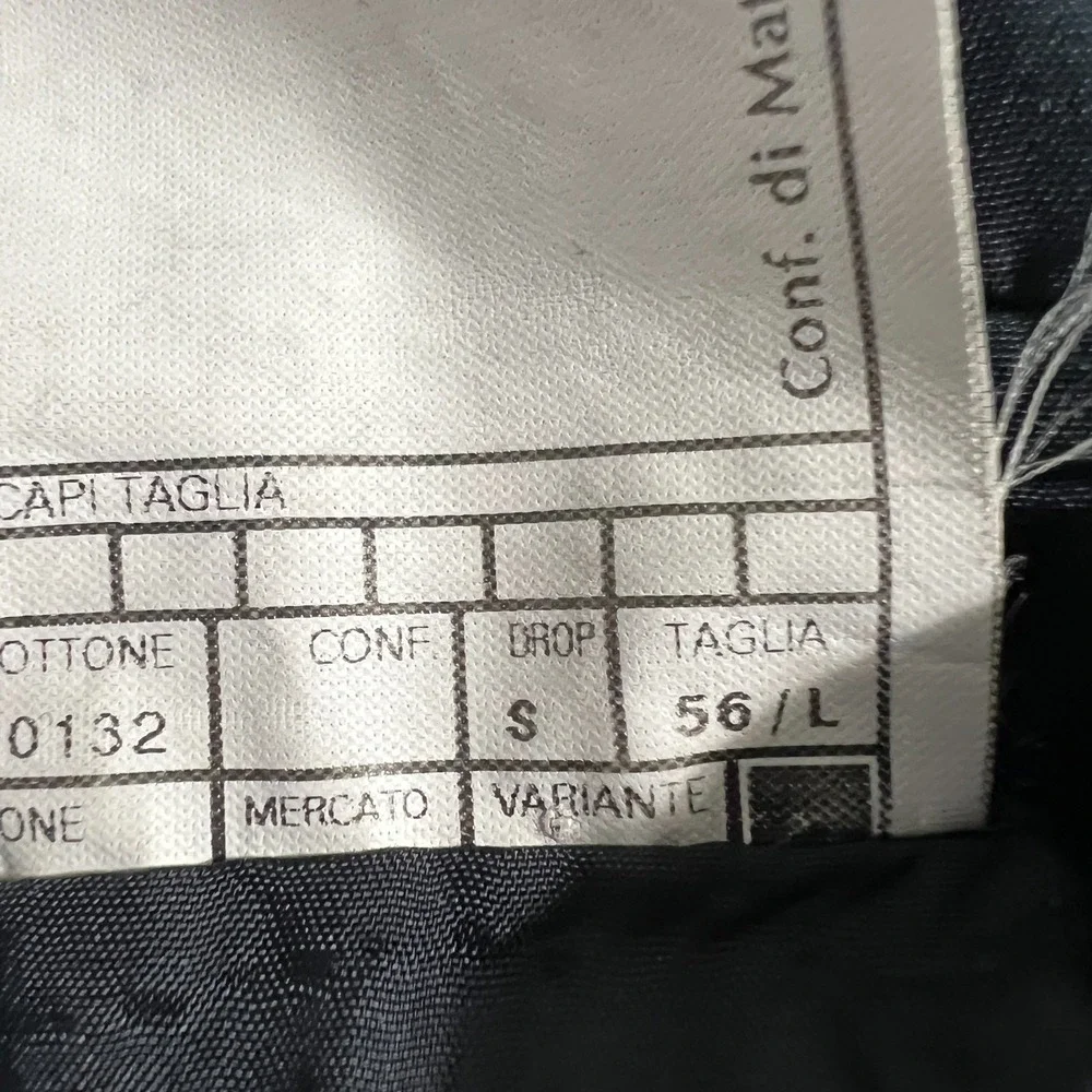 Armani Collezioni Suit Jacket Mens 56L Black Striped 3 Button Wool Blazer